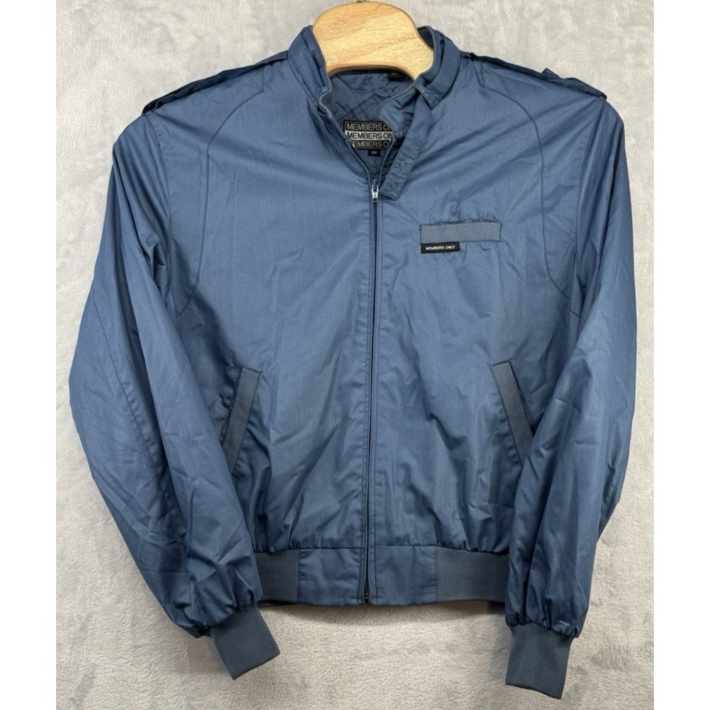 Vintage Members Only Blue Jacket Men's Size 46 M Medium 24x25
